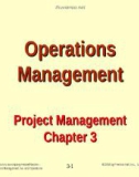 Lecture Operations management - Chapter 3: Project management