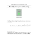 Challenges of knowledge integration in small and medium enterprises