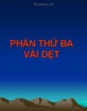 Bài giảng Vật liệu dệt: Phần 3 - Vải dệt