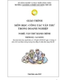 Giáo trình Công tác văn thư trong doanh nghiệp (Nghề: Văn thư hành chính - Cao đẳng) - Trường Cao đẳng Cơ điện Xây dựng Việt Xô