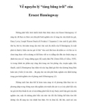 Về nguyên lý 'tảng băng trôi' của Ernest Hemingway