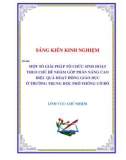 Sáng kiến kinh nghiệm THPT: Một số giải pháp tổ chức sinh hoạt theo chủ đề nhằm góp phần nâng cao hiệu quả hoạt động giáo dục ở Trường THPT Cờ Đỏ