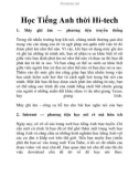 Học Tiếng Anh thời Hi-tech