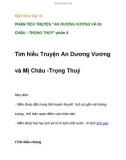 Kiến thức lớp 10 PHÂN TÍCH TRUYỆN AN DƯƠNG VƯƠNG-nội dung tác phẩm