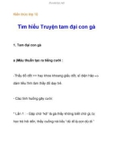 Kiến thức lớp 10 Tìm hiểu Truyện tam đại con gà