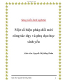 Sáng kiến kinh nghiệm: Một số biện pháp đổi mới công tác dạy và phụ đạo học sinh yếu