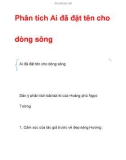 Phân tích Ai đã đặt tên cho dòng sông