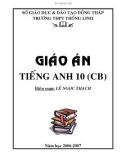 Giáo án Tiếng anh lớp 10