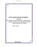 Sáng kiến kinh nghiệm THPT: Phát triển tư duy toán học cho học sinh thông qua bài toán ứng dụng hàm số trong hệ phương trình