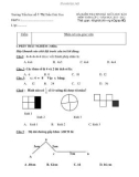 Đề kiểm tra 1 tiết Toán học lớp 2