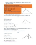 Chuyên đề Một số hệ thức về cạnh và góc trong tam giác vuông
