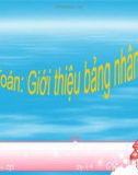 Giáo án điện tử môn Toán lớp 3 - Bài: Giới thiệu bảng nhân