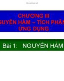 Bài giảng Toán 12 - Bài 1: Nguyên hàm