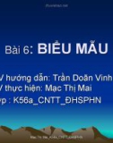 Bài 6: BIỂU MẪU