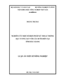 Luận án Tiến sĩ Nông nghiệp: Nghiên cứu một số biện pháp kỹ thuật trồng đậu tương xen với cây bưởi diễn tại tỉnh Bắc Giang