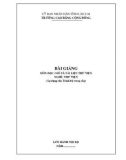 Bài giảng Mô tả tài liệu thư viện (Ngành: Thư viện) - Trường CĐ Cộng đồng Lào Cai