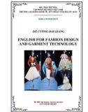 Đề cương bài giảng English for fashion design and garment technology - Trường CĐ Kinh tế - Kỹ thuật Vinatex TP. HCM