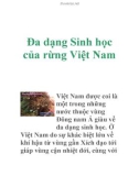 Đa dạng Sinh học của rừng Việt Nam