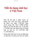 Mất đa dạng sinh học ở Việt Nam