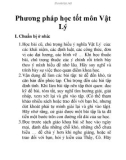 Phương pháp học tốt môn Vật Lý