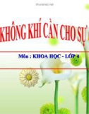 Bài giảng Không khí cần cho sự cháy - Khoa học 4 - GV. N.T.Sỹ