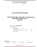 Sáng kiến kinh nghiệm: Hướng dẫn học sinh lớp 11 giải bài tập Hình học Không gian (Phần II)