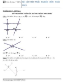Trắc nghiệm Hình học 7 - Chương 1: Đường thẳng vuông góc, đường thẳng song song