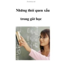 Những thói quen xấu trong giờ học