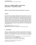 Democracy, political stability and economic performance a panel data analysis