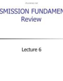 Lecture Wireless and mobile computing – Chapter 6: Transmission fundamentals review