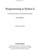 Programming in Python 3, 2nd edition