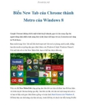 Biến New Tab của Chrome thành Metro của Windows 8