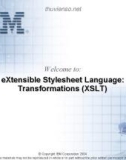 Lecture Introduction to XML: eXtensible Stylesheet Language: Transformations (XSLT)