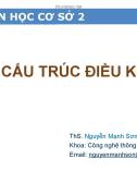 Bài giảng Tin học cơ sở 2: Chương 3 - ThS. Nguyễn Mạnh Sơn