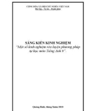 Sáng kiến kinh nghiệm THCS: Một số kinh nghiệm rèn luyện phương pháp tự học môn Tiếng Anh 9