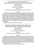 Phát triển văn hóa đọc cho sinh viên trường Đại học Đồng Tháp - Thực trạng và giải pháp