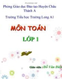 Giáo án toán lớp 1 : Phép cộng trong phạm vi 8