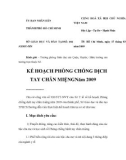 KẾ HOẠCH PHÒNG CHỐNG DỊCH TAY CHÂN MIỆNG