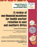 A review of non-financial incentives for health worker retention in east and southern Africa