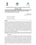 Analyzing Operational Efficiency of Paper Enterprises in Vietnam and an Empirical Financial Forecasting