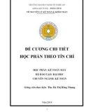 Đề cương chi tiết học phần Kế toán máy