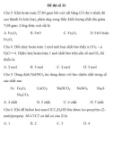 ĐỀ THI TRẮC NGHIỆM LUYỆN THI CĐ, ĐH MÔN HÓA HỌC Đề thi số 31
