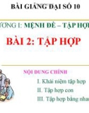 Bài giảng Tập hợp - Đại số 10 - GV. Trần Thiên