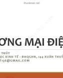 Bài giảng Thương mại điện tử: Chương 1 - ThS. Trần Thu Thuỷ