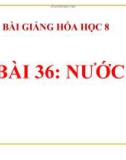 Bài giảng Nước - Hóa 8 - GV.N Nam