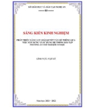 Sáng kiến kinh nghiệm THPT: Phát triển năng lực giải quyết vấn đề thông qua việc xây dựng và sử dụng hệ thống bài tập phương án thí nghiệm cơ học