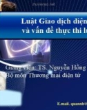 Bài giảng Thương mại điện tử: Bài 6 - TS. Nguyễn Hồng Quân