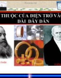 Bài 7: Sự phụ thuộc của ĐT vào chiều dài dây dẫn - Bài giảng điện tử Vật lý 9 - B.Q.Thanh