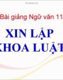 Bài giảng Ngữ văn 11 tuần 7: Đọc thêm: Xin lập khoa luật (Trích Tế cấp bát điều)