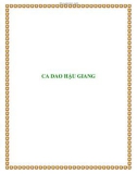 CA DAO HẬU GIANG